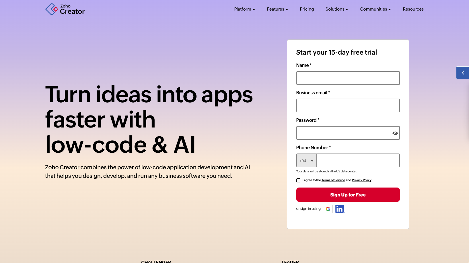 Zoho Creator